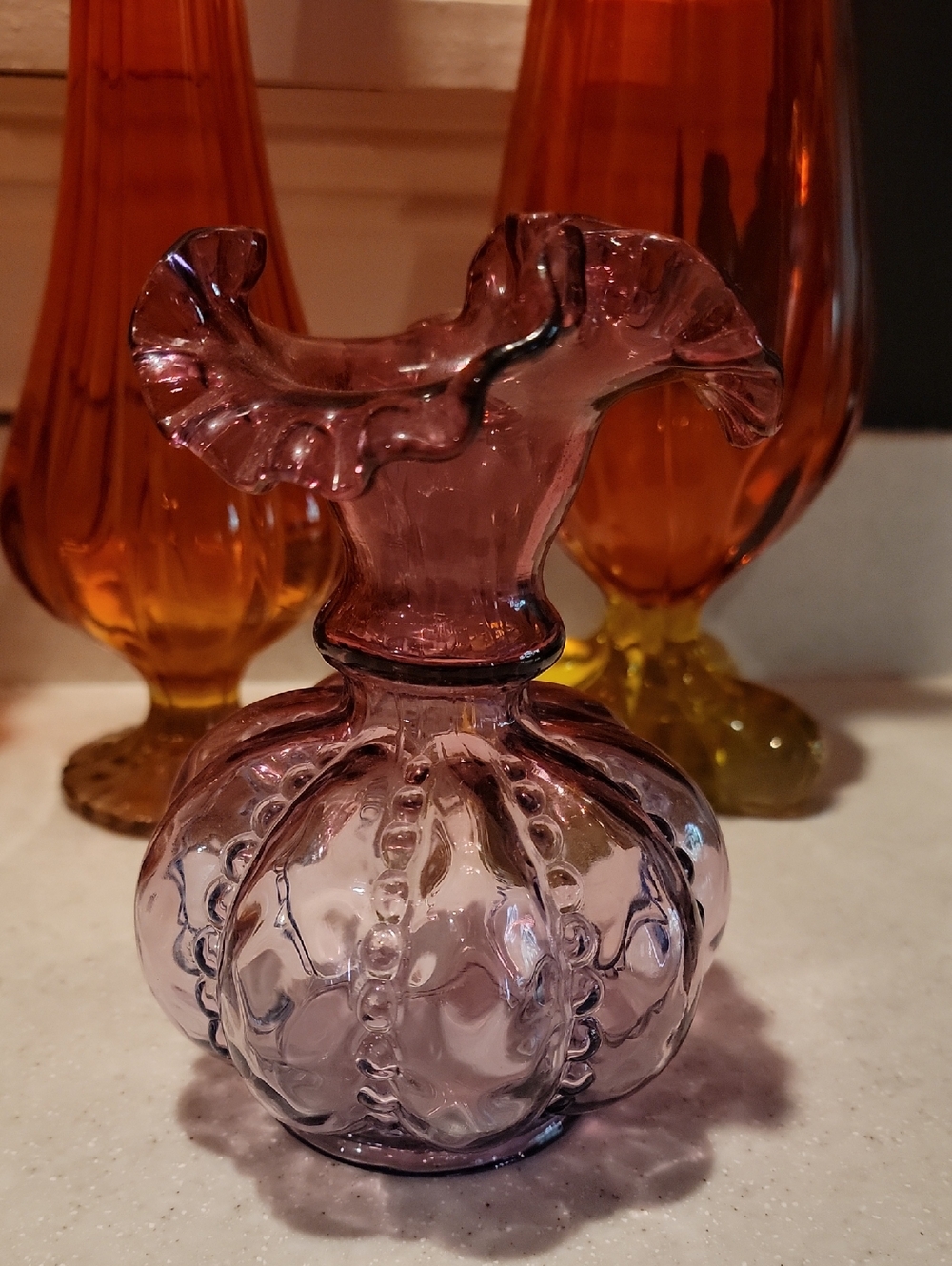 Dusty Rose Fenton Bud Vase